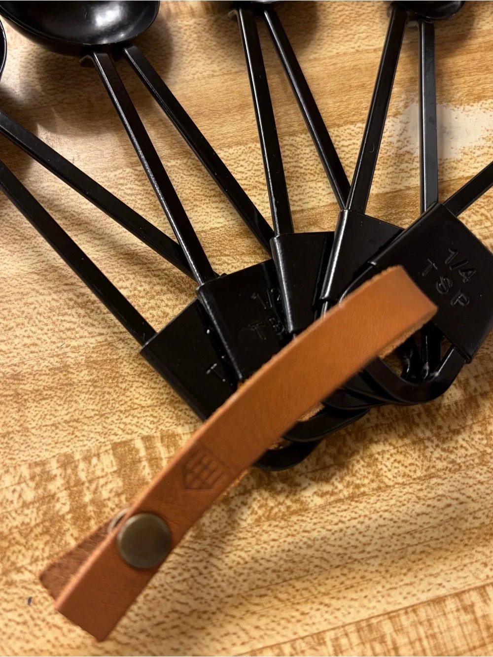 Hearth and Hand by Magnolia Measuring Cups and Spoons Set with Leather Strap